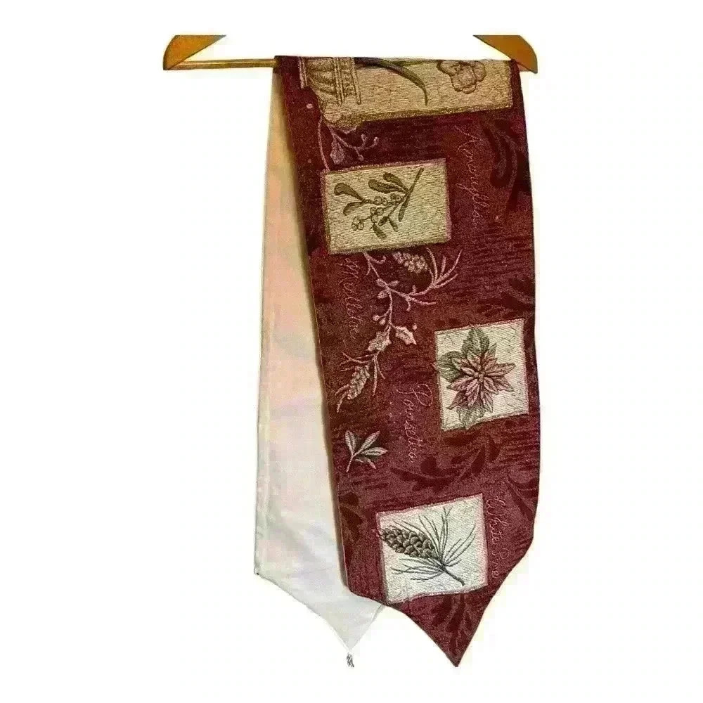 Holiday Foliage Tapestry Table Runner - Picture 3 of 6